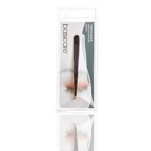 Pinza de depilar medio dorada tipo slant
