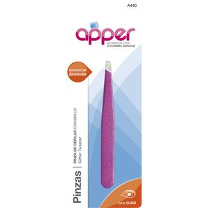 Pinza de depilar con brillo