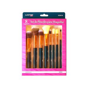 Set de 8 pinceles para maquillaje