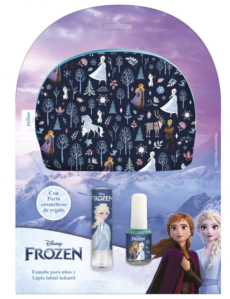 DISNEY-SET-PRINCESA-FROZEN-II--PORTACOSM---ESMALTE---LABIAL-