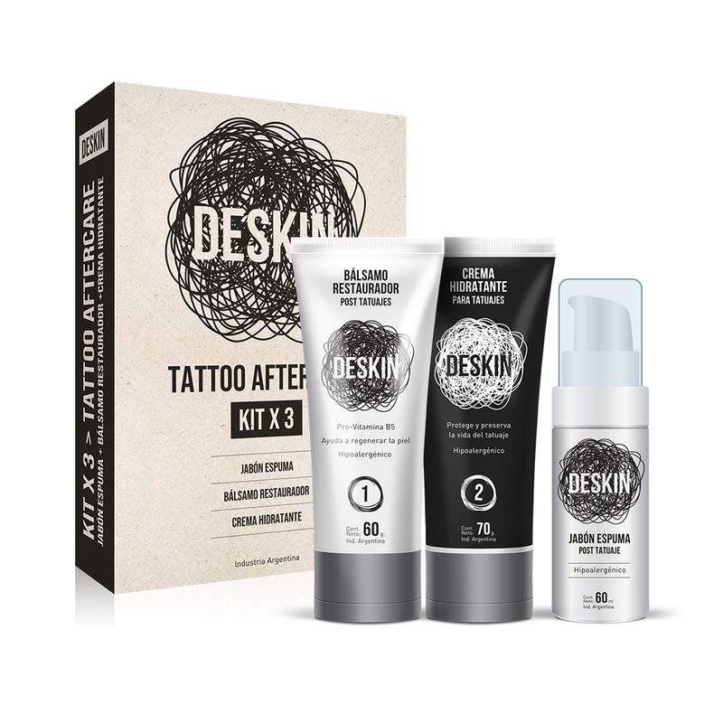 DESKIN-KIT-TATTOO-AFTERCARE--BALSAMO---JABON---CREMA-