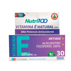 Suplemento nutricional vitamina E natural (30 cápsuilas)