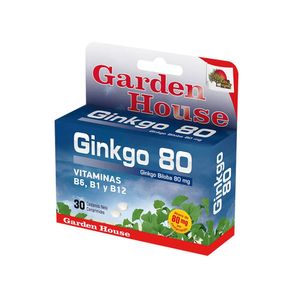 Suplemendo dietario ginkgo biloba extracto 80 mg (30 comprimidos)