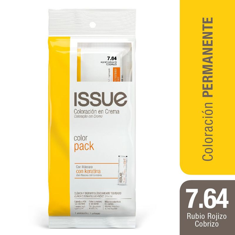 ISSUE-Color-pack-keratina-n°7.64-rubio-rojizo-cobrizo-7.64-R