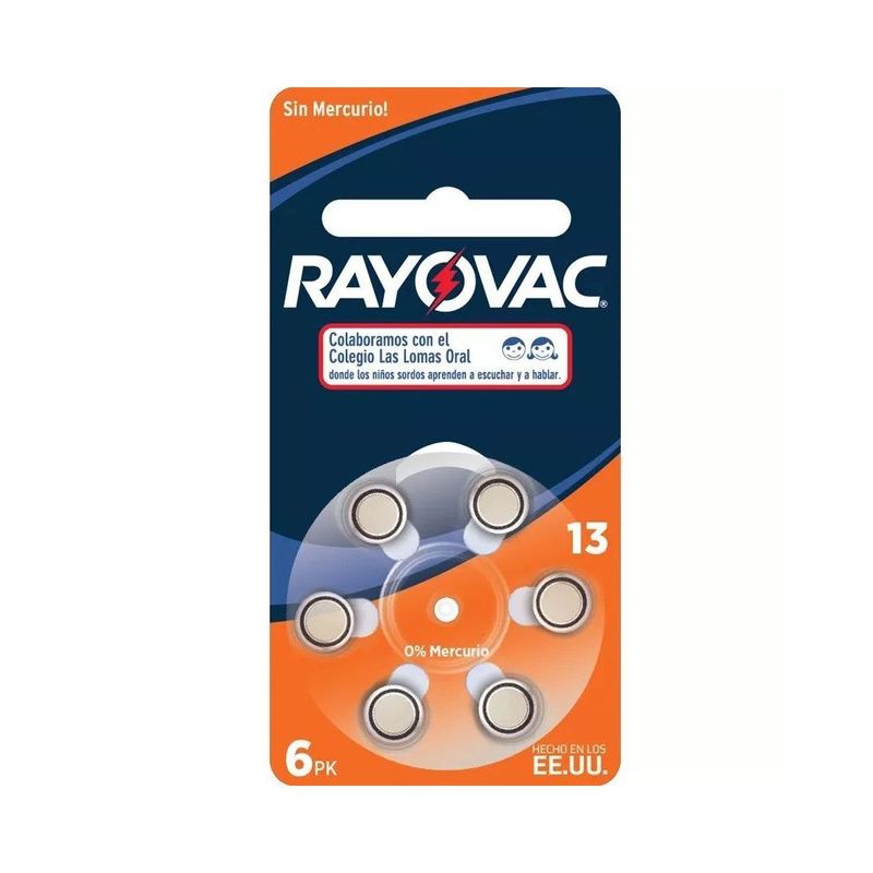 RAYOVAC-PILA-AUDIOLOGIA-NUMERO-13--6-U--13X6