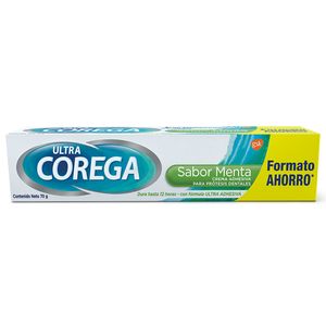 Adhesivo para prótesis dentales ultra crema sabor menta 70 gr