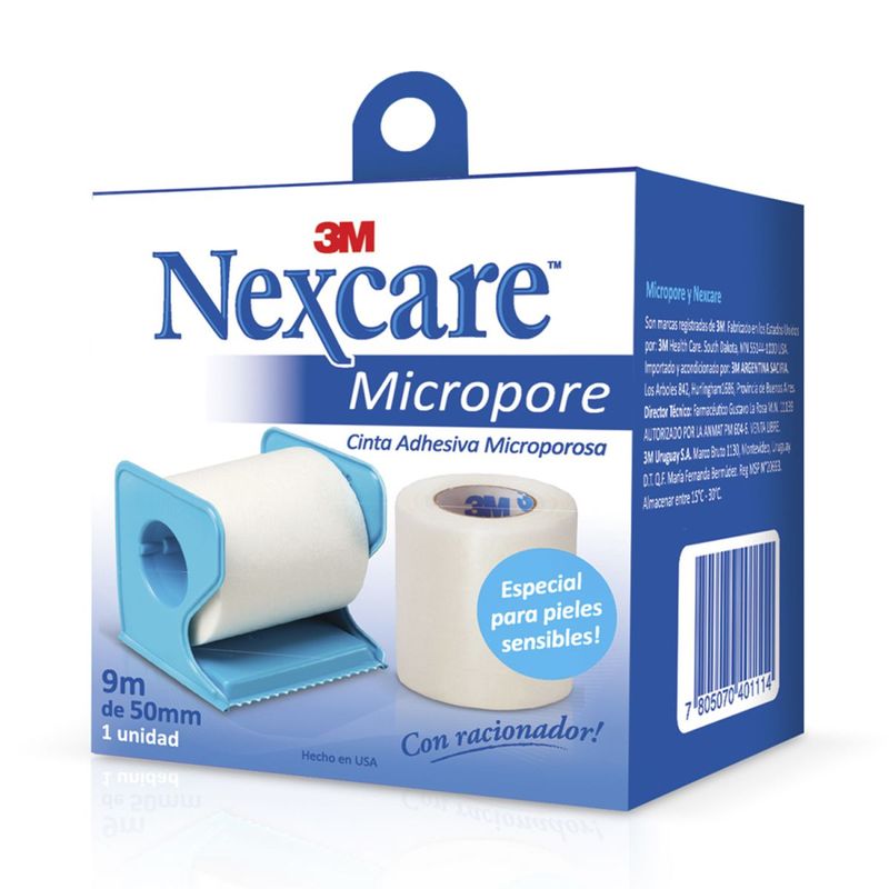 3M-TELA-ADHESIVA-5.00CM-X-9M-MICRPORE-NEXCARE-CON-RACIONADOR
