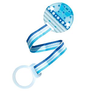 Prendedor sujeta chupetes azul