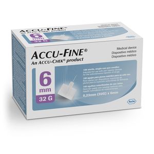 Accu-fine aguja para lapicera 32g 6 mm