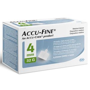 Accu-fine aguja para lapicera de 32 g x 4 mm