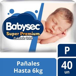 Pañales super premium talle p (40 unidades)