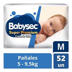 Pañales super premium talle m (52 unidades)