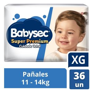 Pañales super premium talle xg (36 unidades)