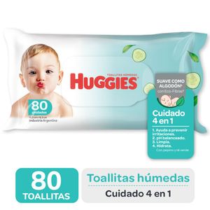 Toallas húmedas 4 en 1 (80 unidades)