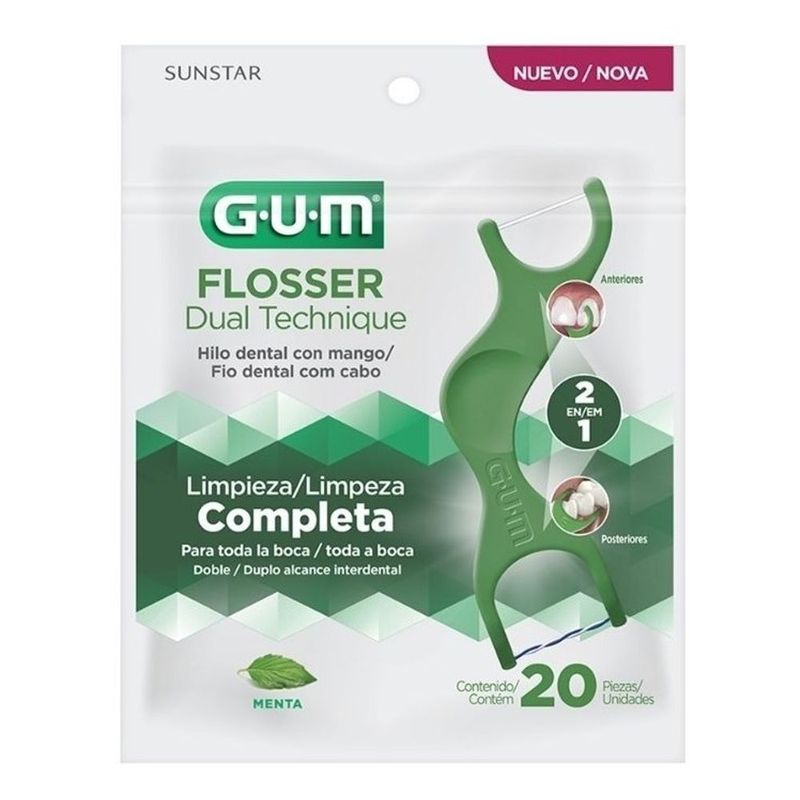 GUM-Hilo-dental-flosser-dual-technique-con-mango--20-unid-
