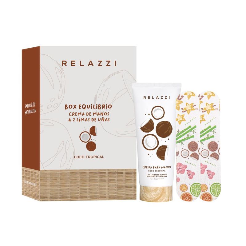 RELAZZI-BOX-EQUILIBRIO-COCO-TROPICAL--CREMA-DE-MANOS---LIMA-