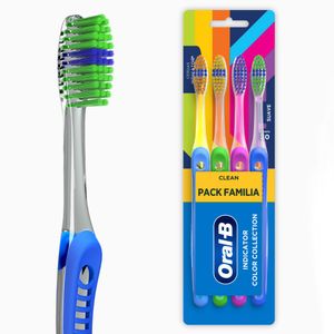Cepillos dentales con cerdas indicadoras indicator color collection (4unid)
