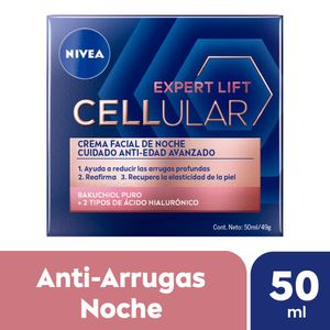 Crema facial antiedad de noche cellular lift expert con bakuchiol 50 ml