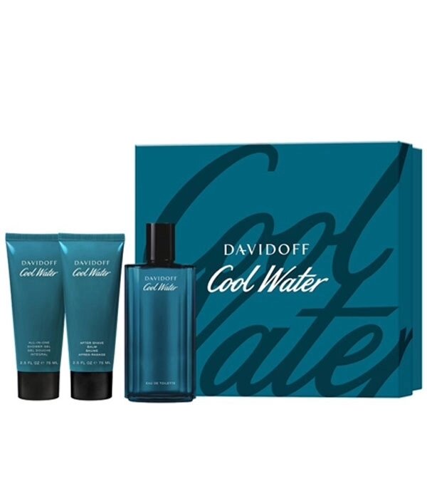 DAVIDOFF-SET-COOL-WATER--EDT-125-ML---GEL-DUCHA---AFTER-SHA-