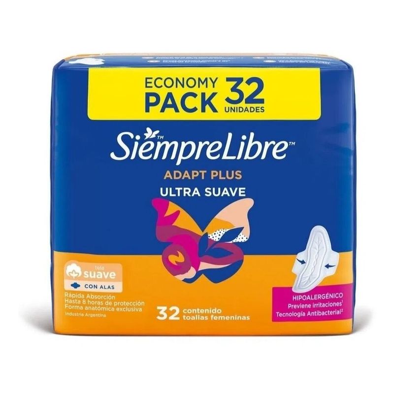 TOALLAS-FEMENINAS-ADAPTABLE-PLUS-32-UNIDADES