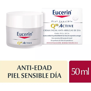 Q10 Crema facial antiarrugas de día active para piel seca 50 ml