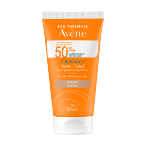 Protector Solar Avene Cleanance SPF 50+ con color para pieles con acné