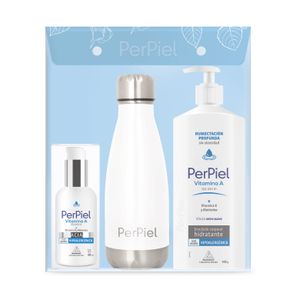 Emulsion Facial x 80 ml  + Perpiel Humectacion Profunda x 400 ml + Botella de Acero 500 ml