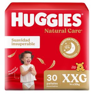Pañales natural care talle xxg jumbo (30 unidades)