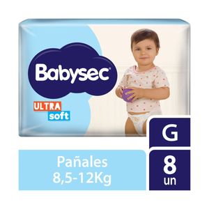 Pañales ultrasoft talle g (8 unidades)