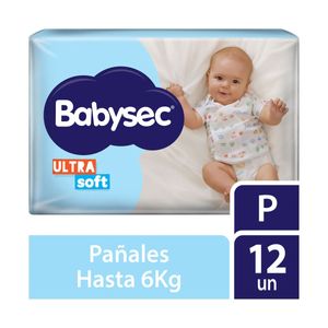 Pañales ultrasoft talle p (12 unidades)