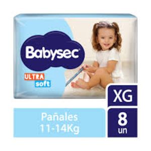 Pañales ultrasoft talle xg (8 unidades)