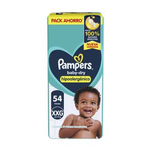 Pañales babydry talle xxg (54 unidades)
