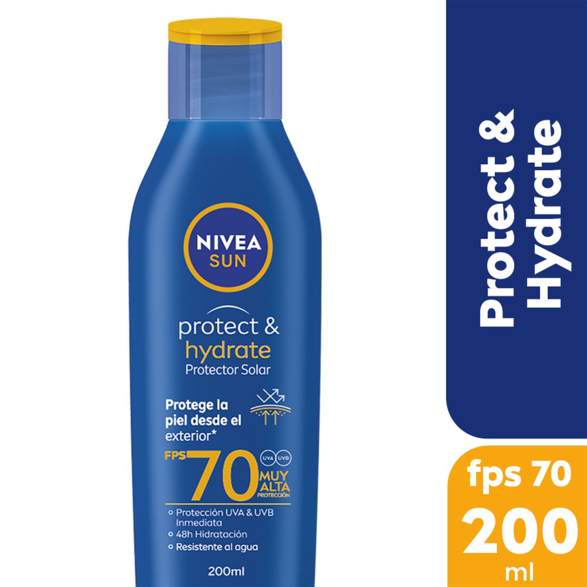 Protector solar humectante en loción protect and hydrate fps 70 200 ml