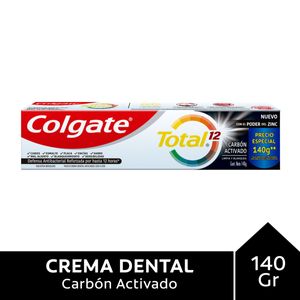 Pasta dental total 12 carbon activado 140 gr
