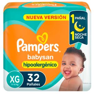 Pañales babysan hipoalergénico talle xg (32 unidades)