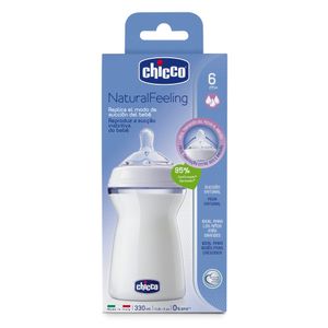 Biberon natural feeling flujo rapido 6 meses 330 ml