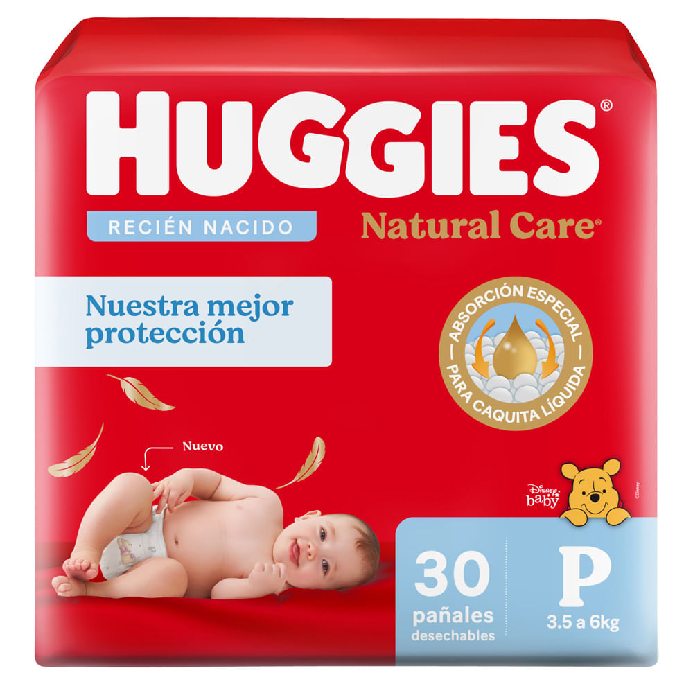 Pañales natural care talle p mega (30 unidades)