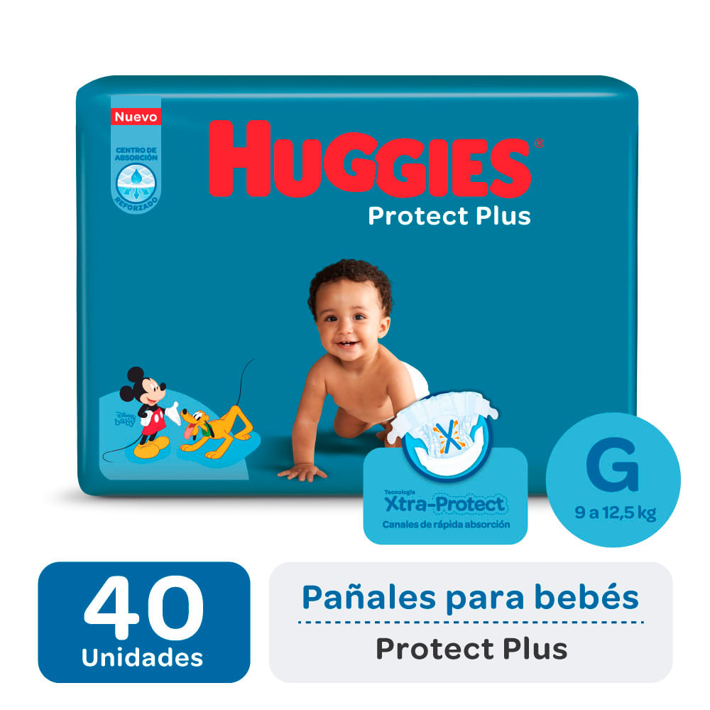 Pañal protect plus g (40 unidades)