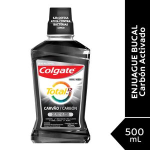 Enjuague bucal total 12 carbon activado 500 ml