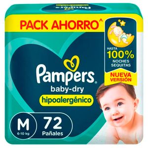 Pañales babydry mediano talle m (72 unidades)