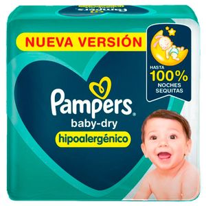 Pañales baby dry hipoalergénico talle m (26 unidades)