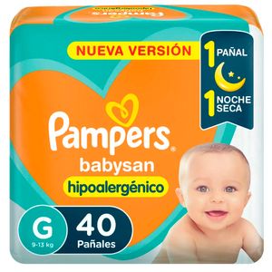 Pañales babysan hipoalergénico talle g (40 Unidades)
