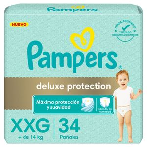 Pañales deluxe protection talle XXG (34 unidades)