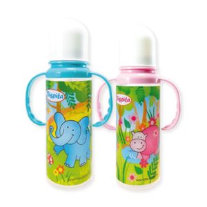 Dispita mamadera con agarre celeste 250 ml