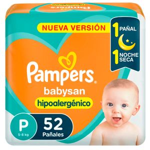 Pañales babysan hipoalergénicotalle p (52 Unidades)