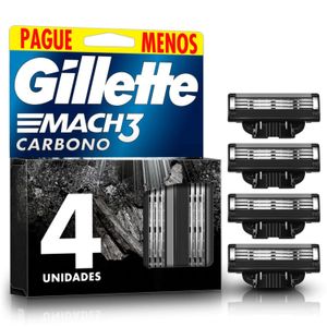 Repuesto máquina afeitar mach3 carbono (4 unidades)