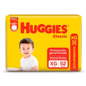 Pañales classic talle xg (52 unidades)