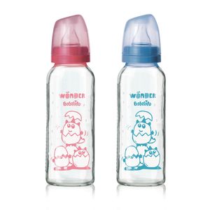 Biberon vidrio con tetina de silicona 250 ml