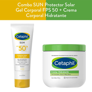 Combo SUN Protector Solar Gel Corporal FPS 50 + Crema Corporal Hidratante