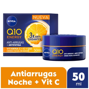 Crema facial antiarrugas  Q10 Energy + Vitamina C y E FPS 15 50 ml